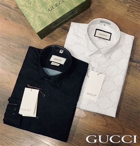 gucci mens formal shirts|real gucci shirts for men.